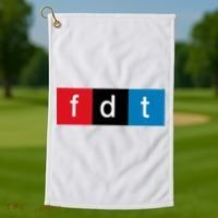 Foxtrot Delta Tango Protest Pun Golf Towel thumb 1