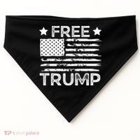 Free Donald Trump Republican Support  USA-Made Doggie Bandana thumb 0