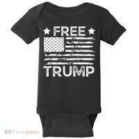 Free Donald Trump Republican Support  Baby Bodysuit thumb 0