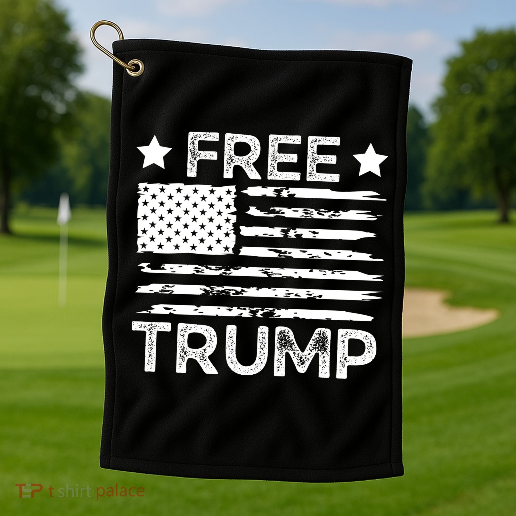 Free Donald Trump Republican Support  Golf Towel