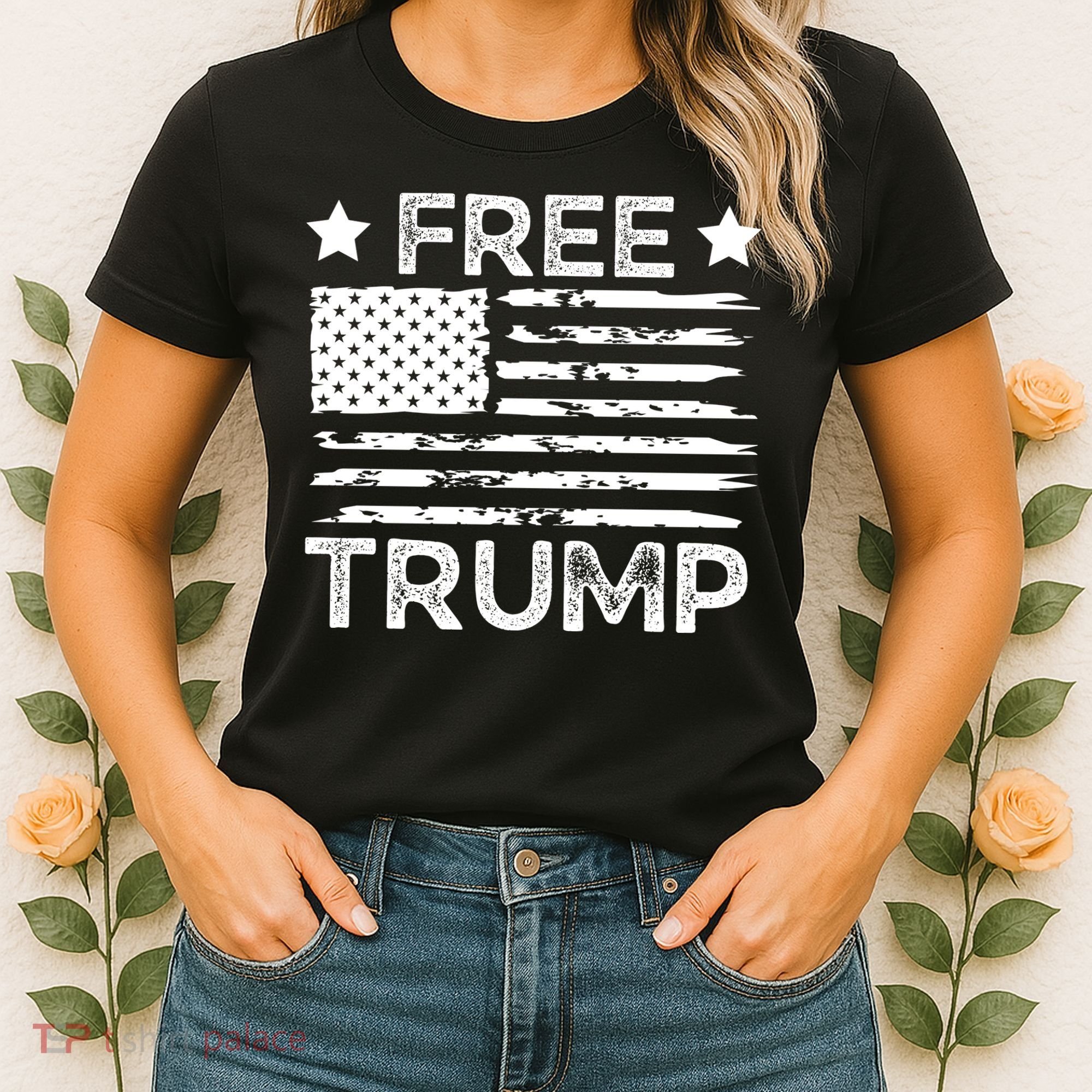 Free Donald Trump Republican Support  Women's T-Shirt