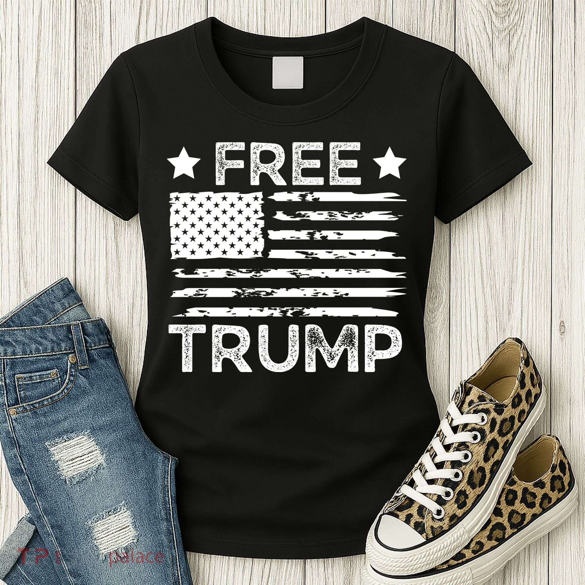 Free Donald Trump Republican Support  Women's T-Shirt