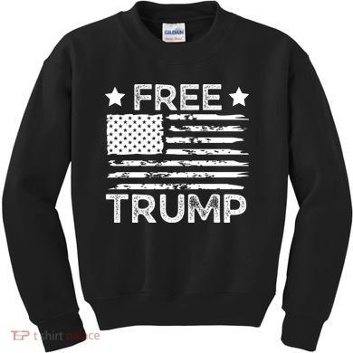 Free Donald Trump Republican Support  Kids Sweatshirt