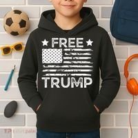 Free Donald Trump Republican Support  Kids Hoodie thumb 2