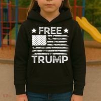 Free Donald Trump Republican Support  Kids Hoodie thumb 3