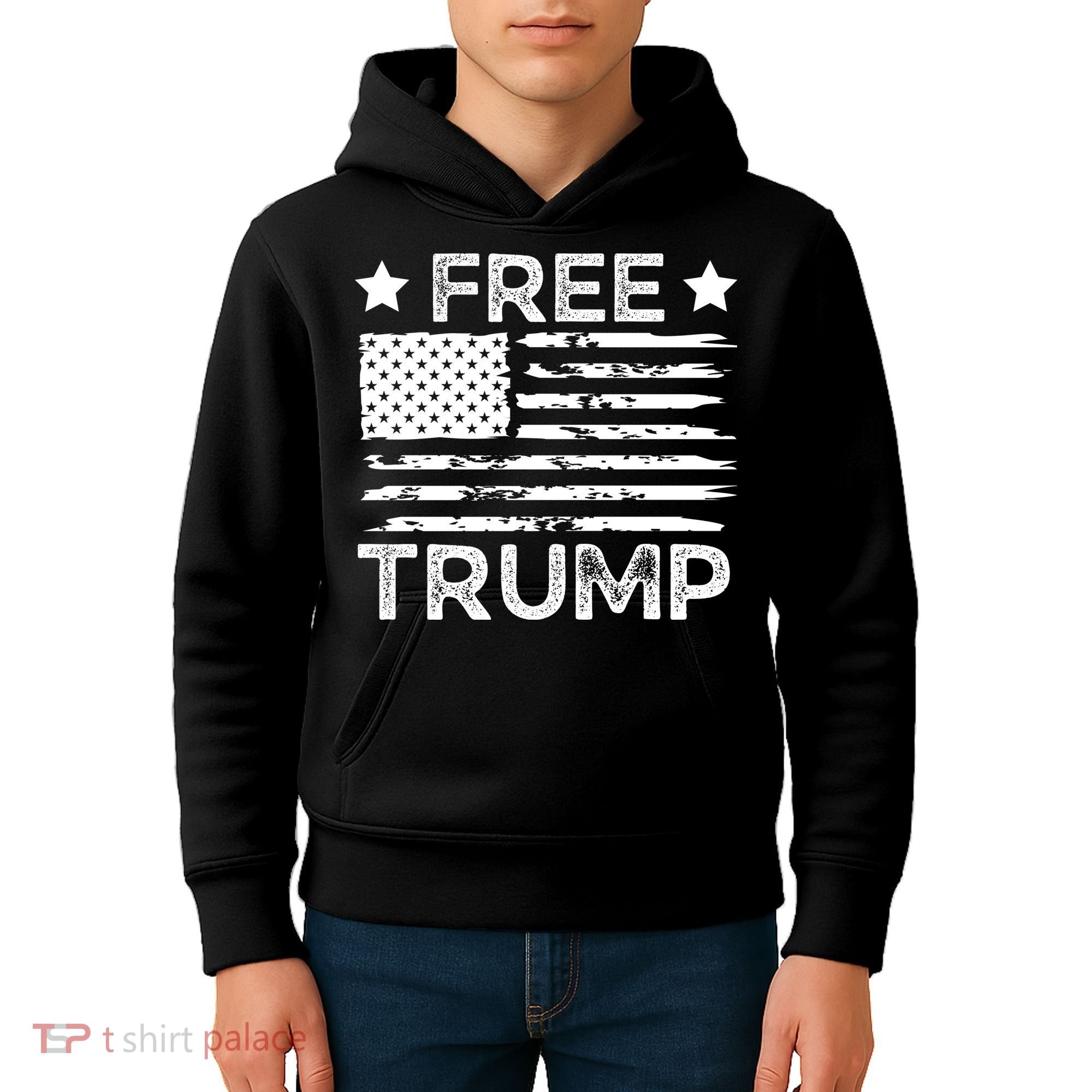 Free Donald Trump Republican Support  Kids Hoodie