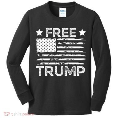 Free Donald Trump Republican Support  Kids Long Sleeve Shirt