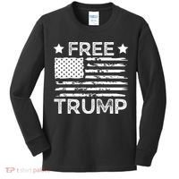 Free Donald Trump Republican Support  Kids Long Sleeve Shirt thumb 0