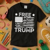 Free Donald Trump Republican Support  Kids T-Shirt thumb 3