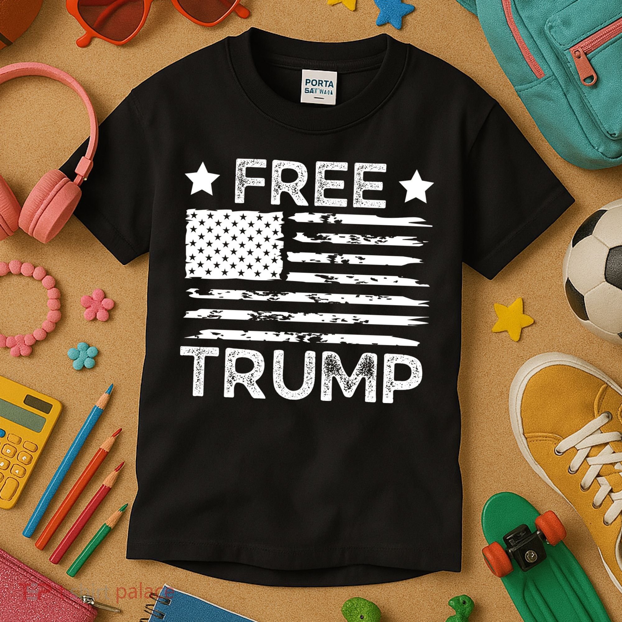 Free Donald Trump Republican Support  Kids T-Shirt