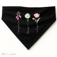 Foxglove Daisy Tulip Floral USA-Made Doggie Bandana thumb 0