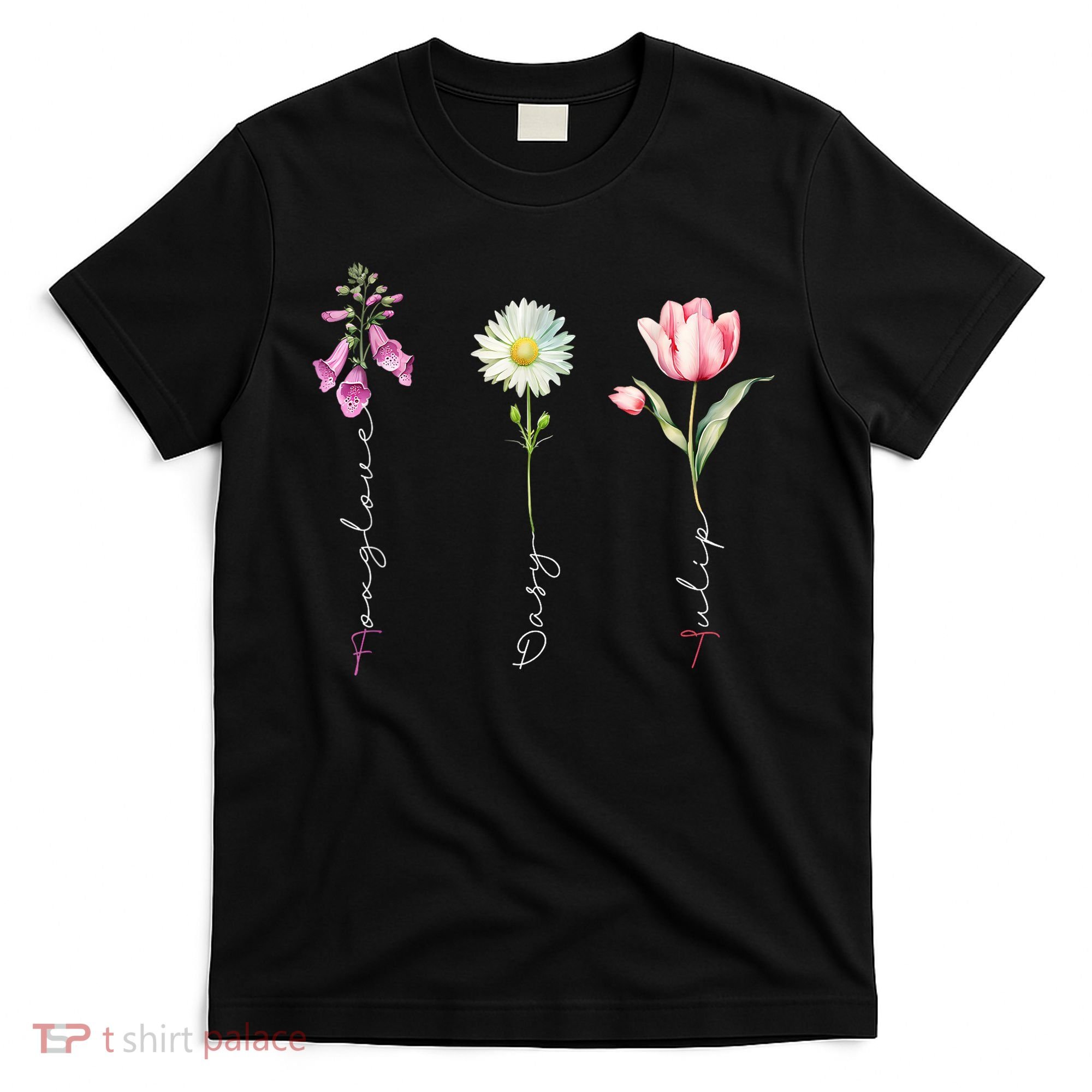 Foxglove Daisy Tulip Floral T-Shirt