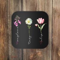 Foxglove Daisy Tulip Floral Coaster thumb 0