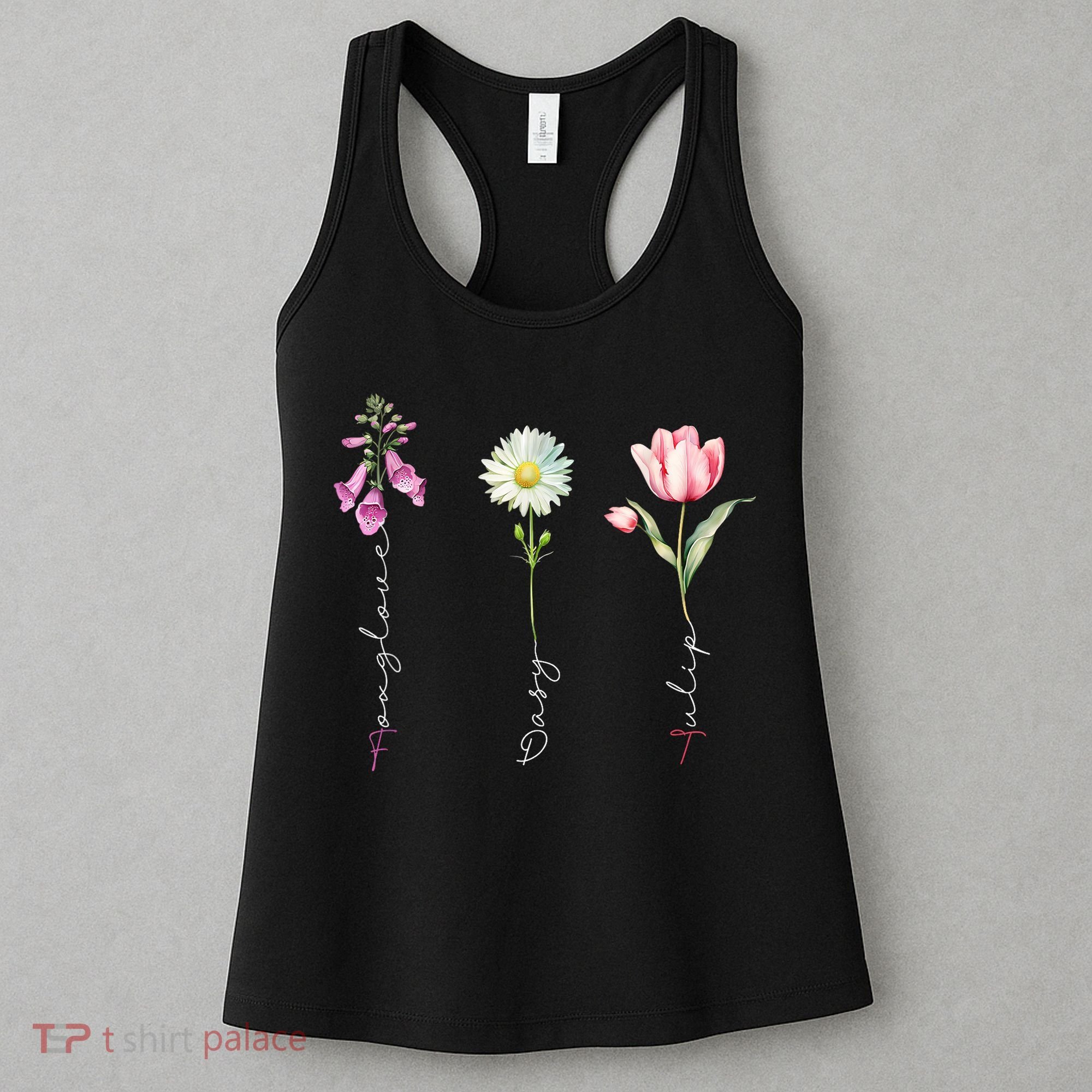 Foxglove Daisy Tulip Floral Women's Tank Top