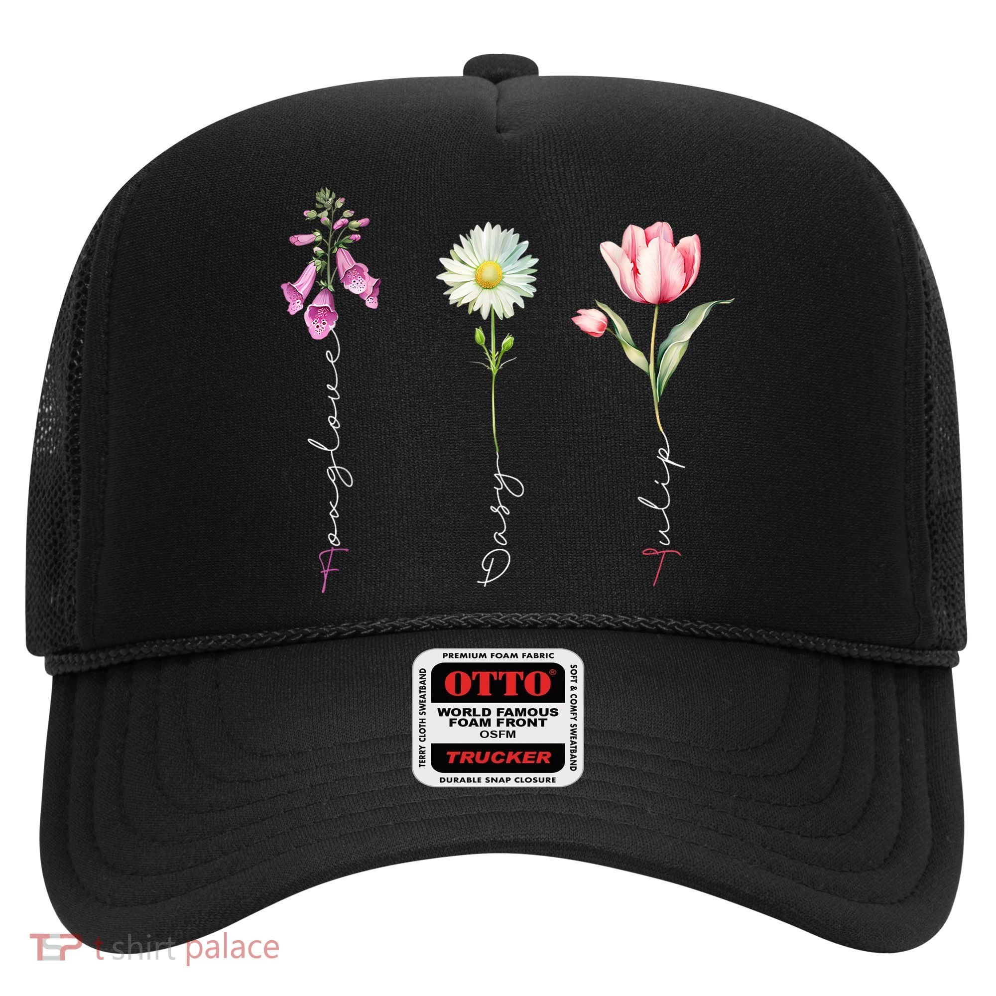 Foxglove Daisy Tulip Floral Hat