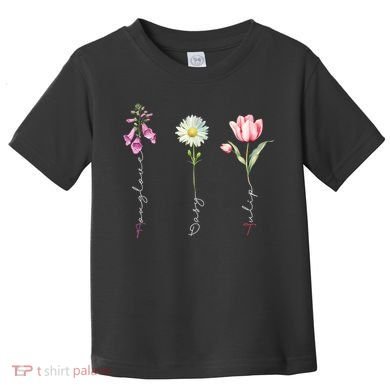 Foxglove Daisy Tulip Floral Toddler T-Shirt