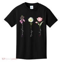 Foxglove Daisy Tulip Floral Kids T-Shirt thumb 0