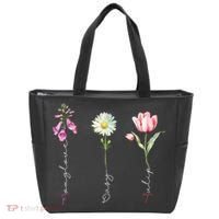 Foxglove Daisy Tulip Floral Tote Bag thumb 0
