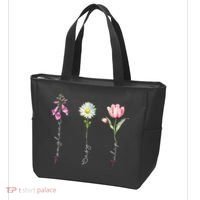 Foxglove Daisy Tulip Floral Tote Bag thumb 3