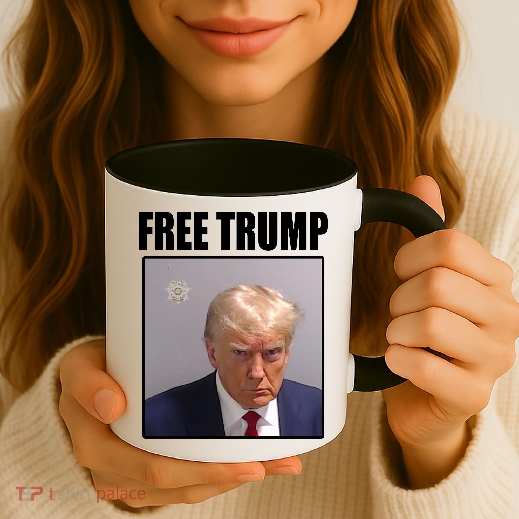 Free Donald Trump Mugshot Election Coffee Mug