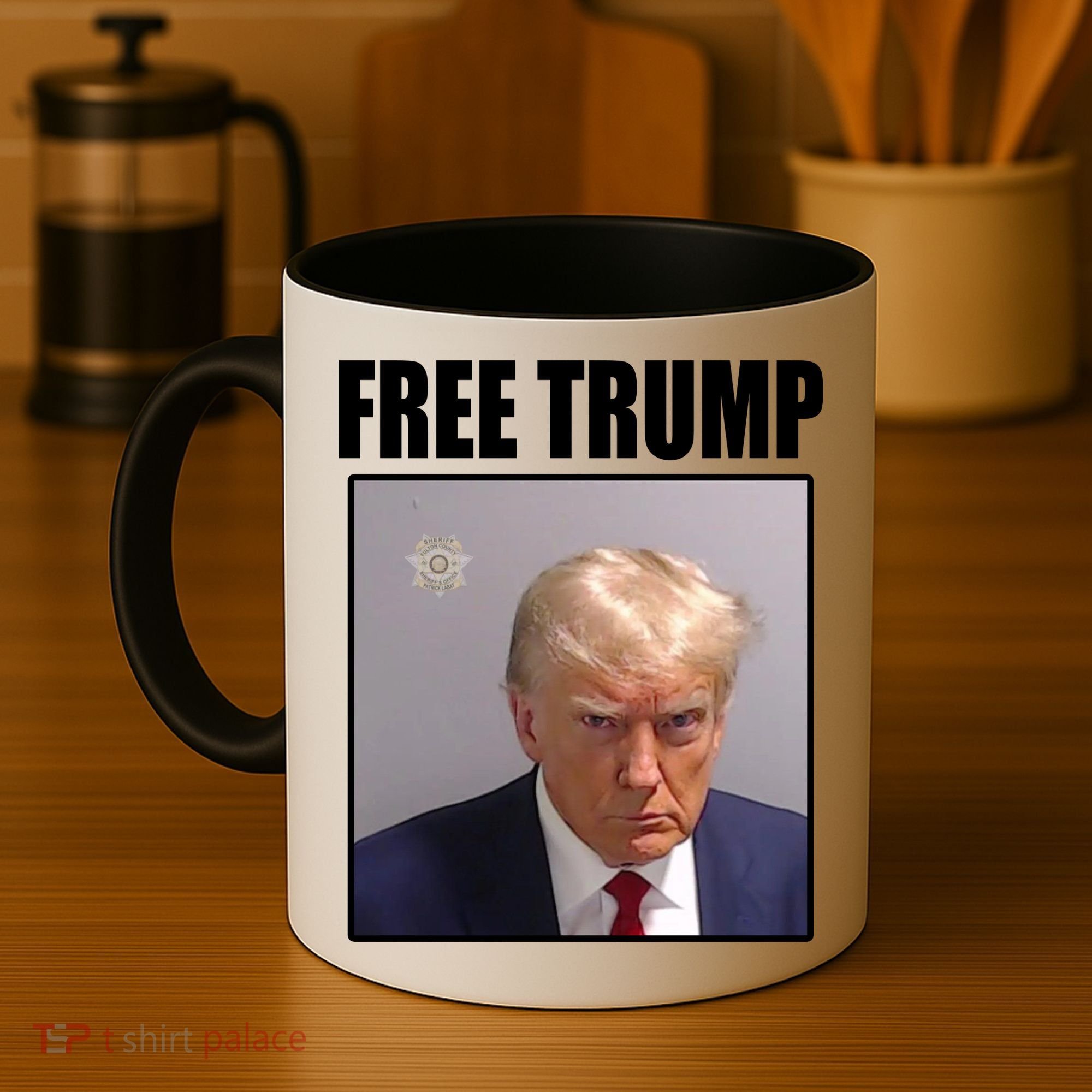 Free Donald Trump Mugshot Election Coffee Mug