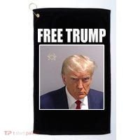 Free Donald Trump Mugshot Election Golf Towel thumb 0