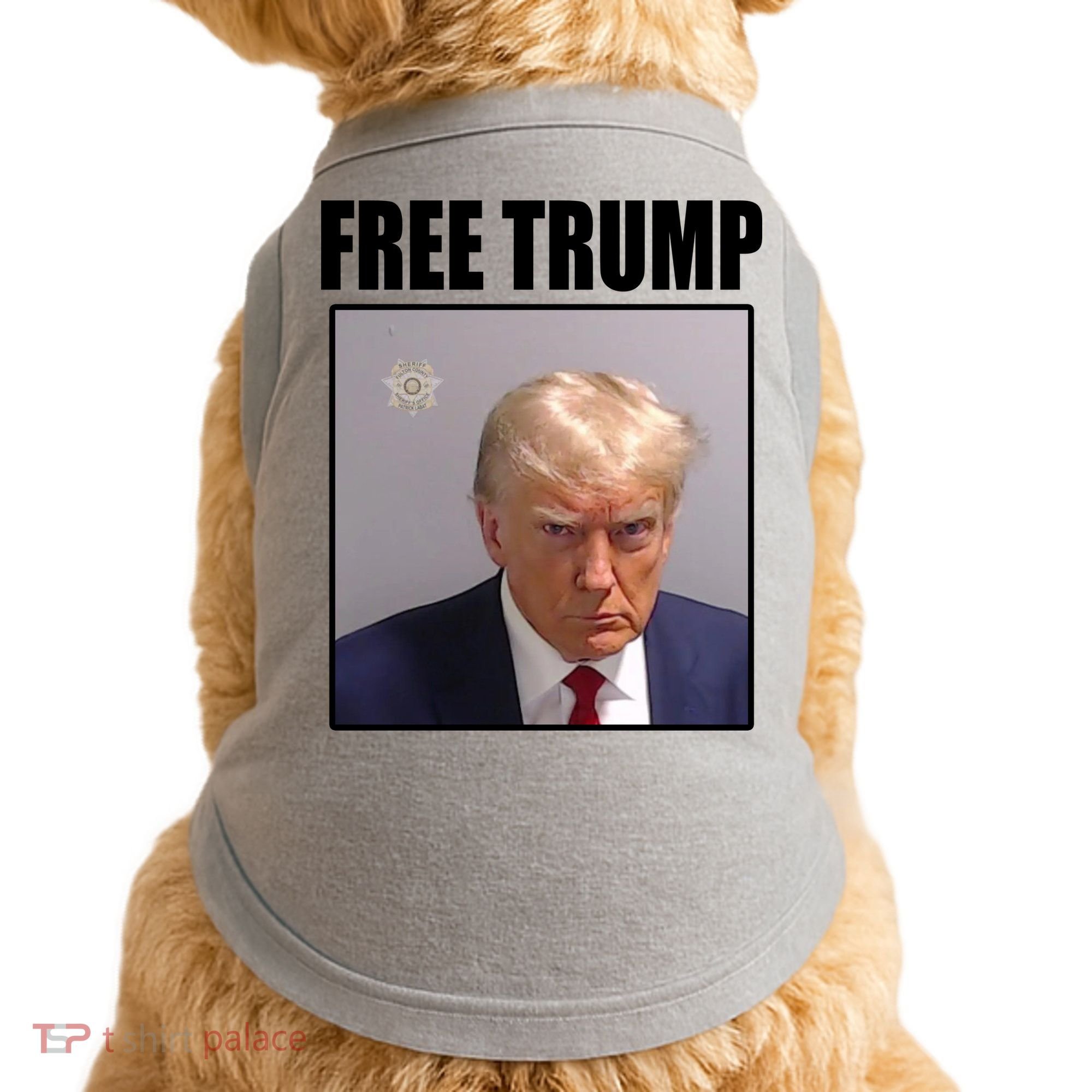 Free Donald Trump Mugshot Election Doggie Tank