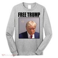 Free Donald Trump Mugshot Election Long Sleeve Shirt thumb 0