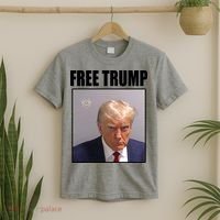 Free Donald Trump Mugshot Election T-Shirt thumb 2