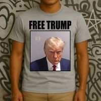 Free Donald Trump Mugshot Election T-Shirt thumb 3