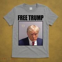 Free Donald Trump Mugshot Election T-Shirt thumb 5