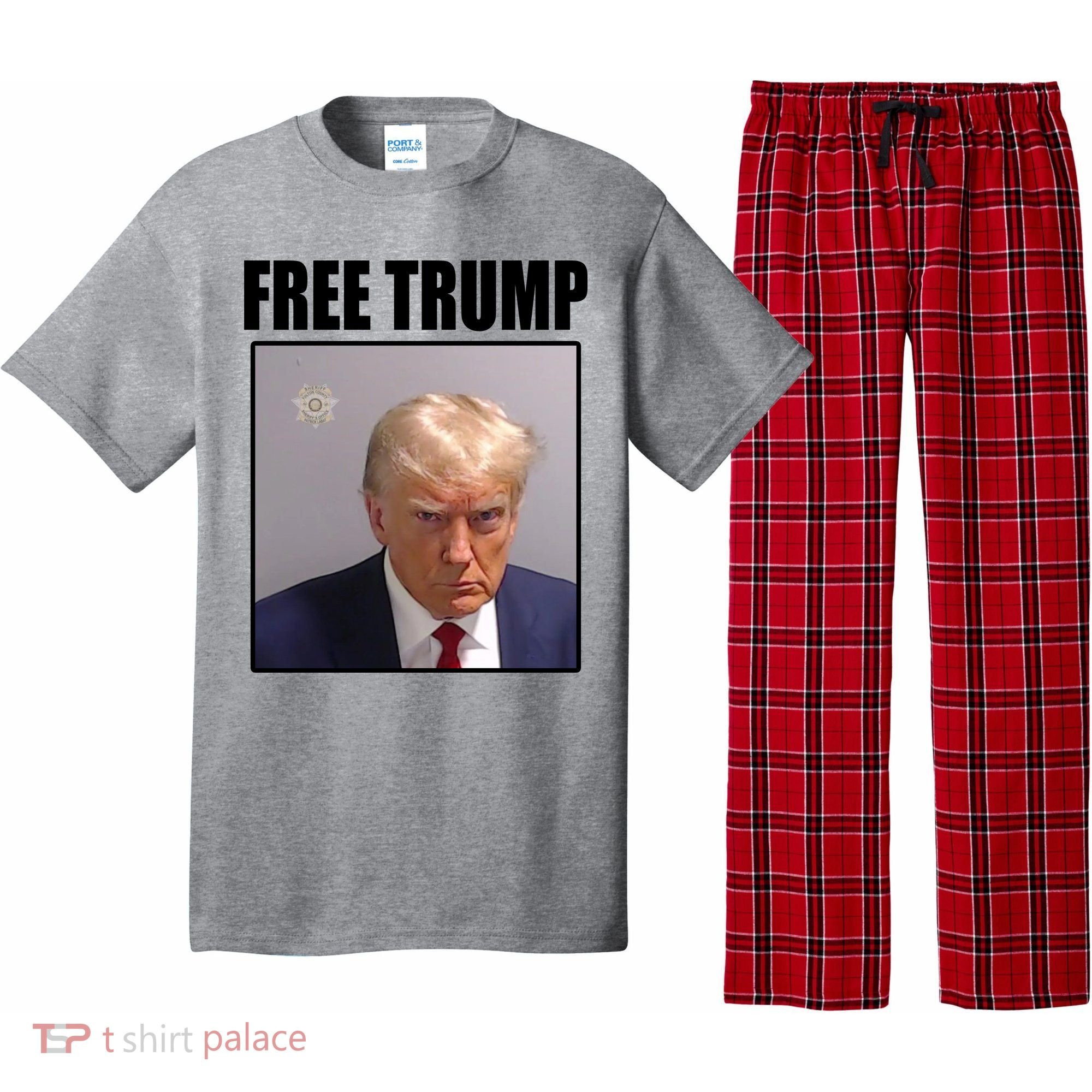 Free Donald Trump Mugshot Election Pajama Set