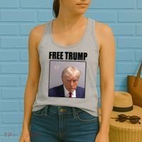 Free Donald Trump Mugshot Election Women's Tank Top thumb 2