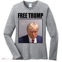 Free Donald Trump Mugshot Election Women's Long Sleeve Shirt thumb 0