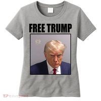 Free Donald Trump Mugshot Election Women's T-Shirt thumb 0