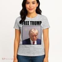 Free Donald Trump Mugshot Election Women's T-Shirt thumb 4