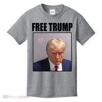 Free Donald Trump Mugshot Election Kids T-Shirt thumb 0