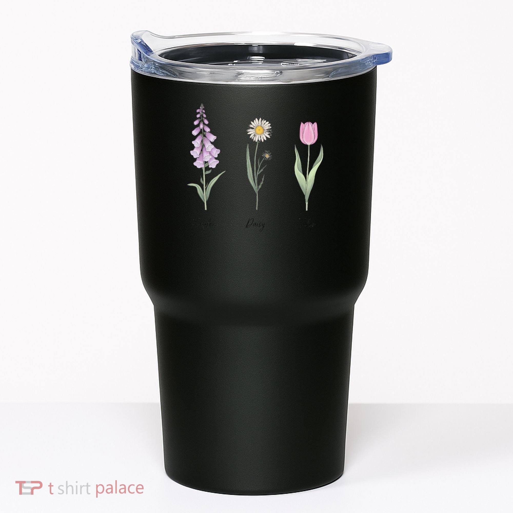 FOXGLOVE DAISY TULIP Floral Nature Apparel for Flower Tumbler
