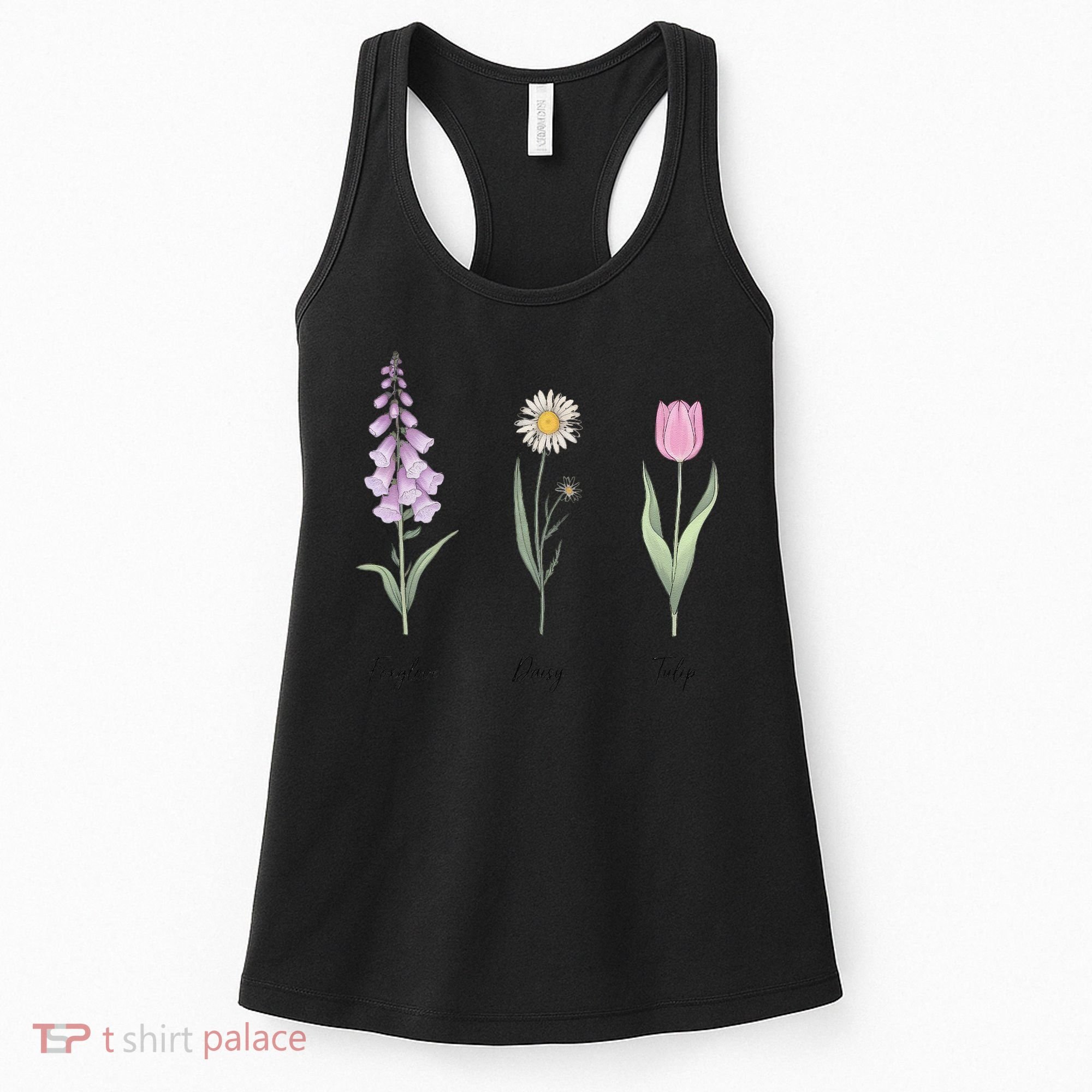 FOXGLOVE DAISY TULIP Floral Nature Apparel for Flower Women's Tank Top