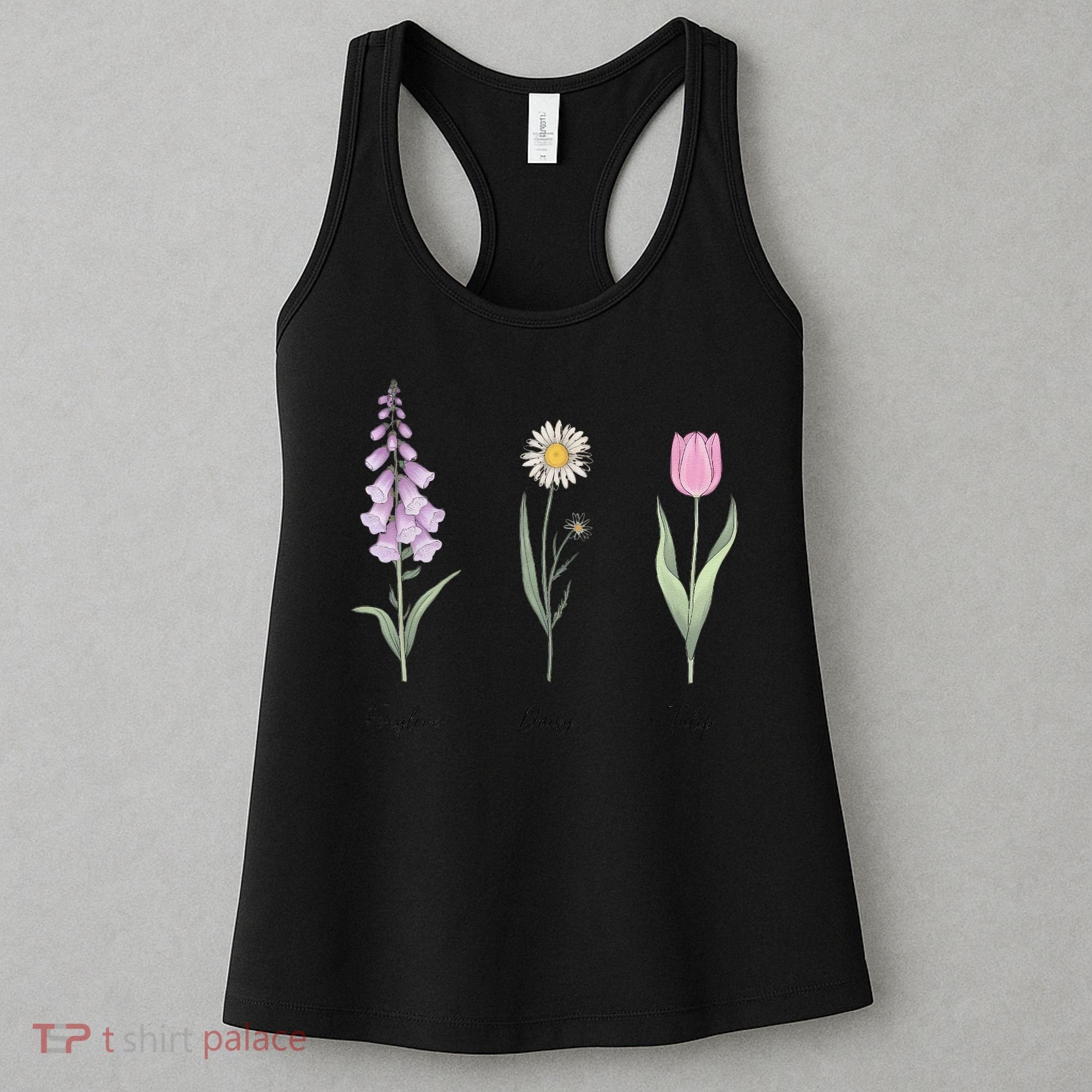 FOXGLOVE DAISY TULIP Floral Nature Apparel for Flower Women's Tank Top