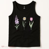 FOXGLOVE DAISY TULIP Floral Nature Apparel for Flower Tank Top thumb 2
