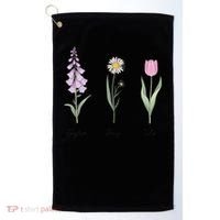 FOXGLOVE DAISY TULIP Floral Nature Apparel for Flower Golf Towel thumb 0