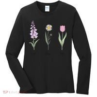 FOXGLOVE DAISY TULIP Floral Nature Apparel for Flower Women's Long Sleeve Shirt thumb 0