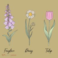 FOXGLOVE DAISY TULIP Floral Nature Apparel for Flower Polo thumb 2