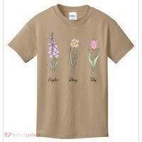 FOXGLOVE DAISY TULIP Floral Nature Apparel for Flower Kids T-Shirt thumb 0