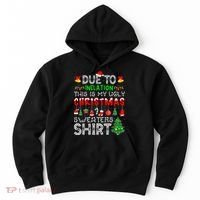 Funny Due To Inflation Ugly Christmas Sweaters Hoodie thumb 0