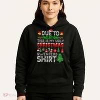 Funny Due To Inflation Ugly Christmas Sweaters Hoodie thumb 5