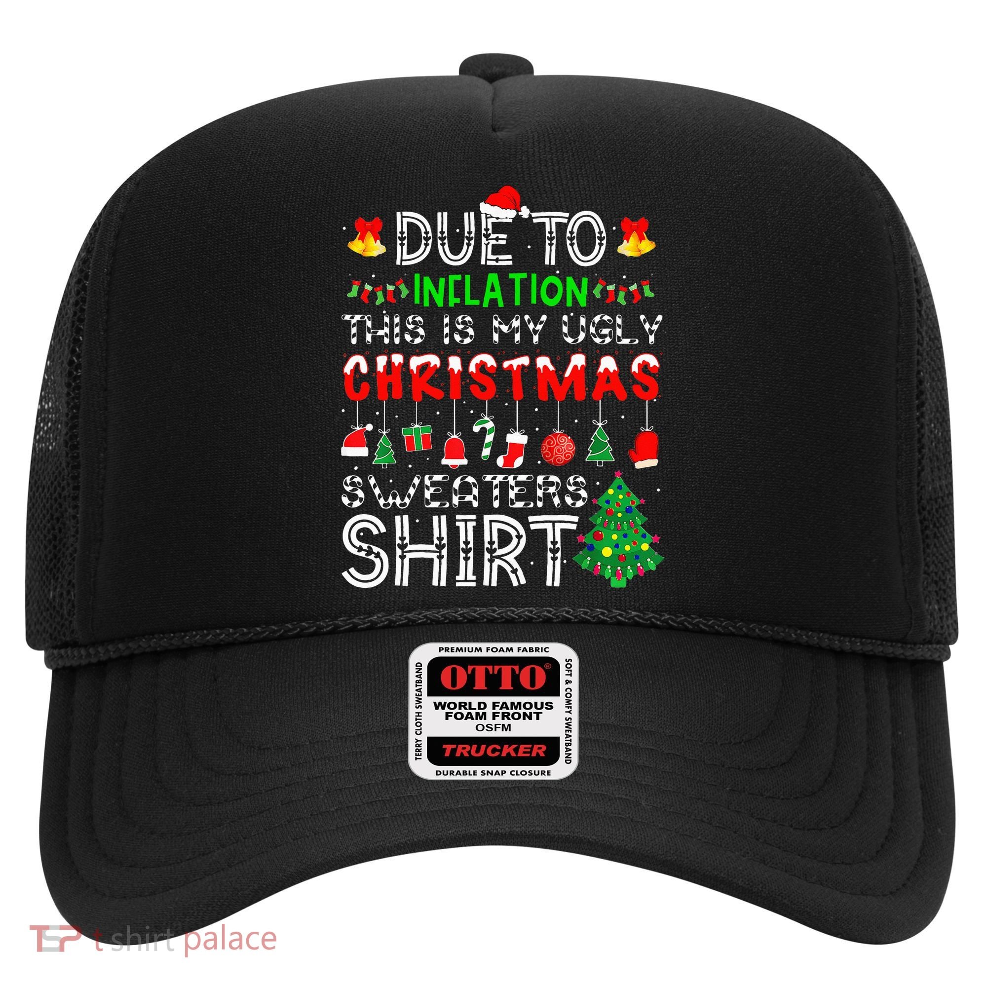 Funny Due To Inflation Ugly Christmas Sweaters Hat