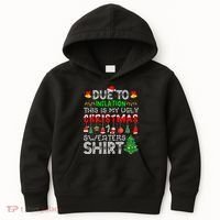 Funny Due To Inflation Ugly Christmas Sweaters Kids Hoodie thumb 0