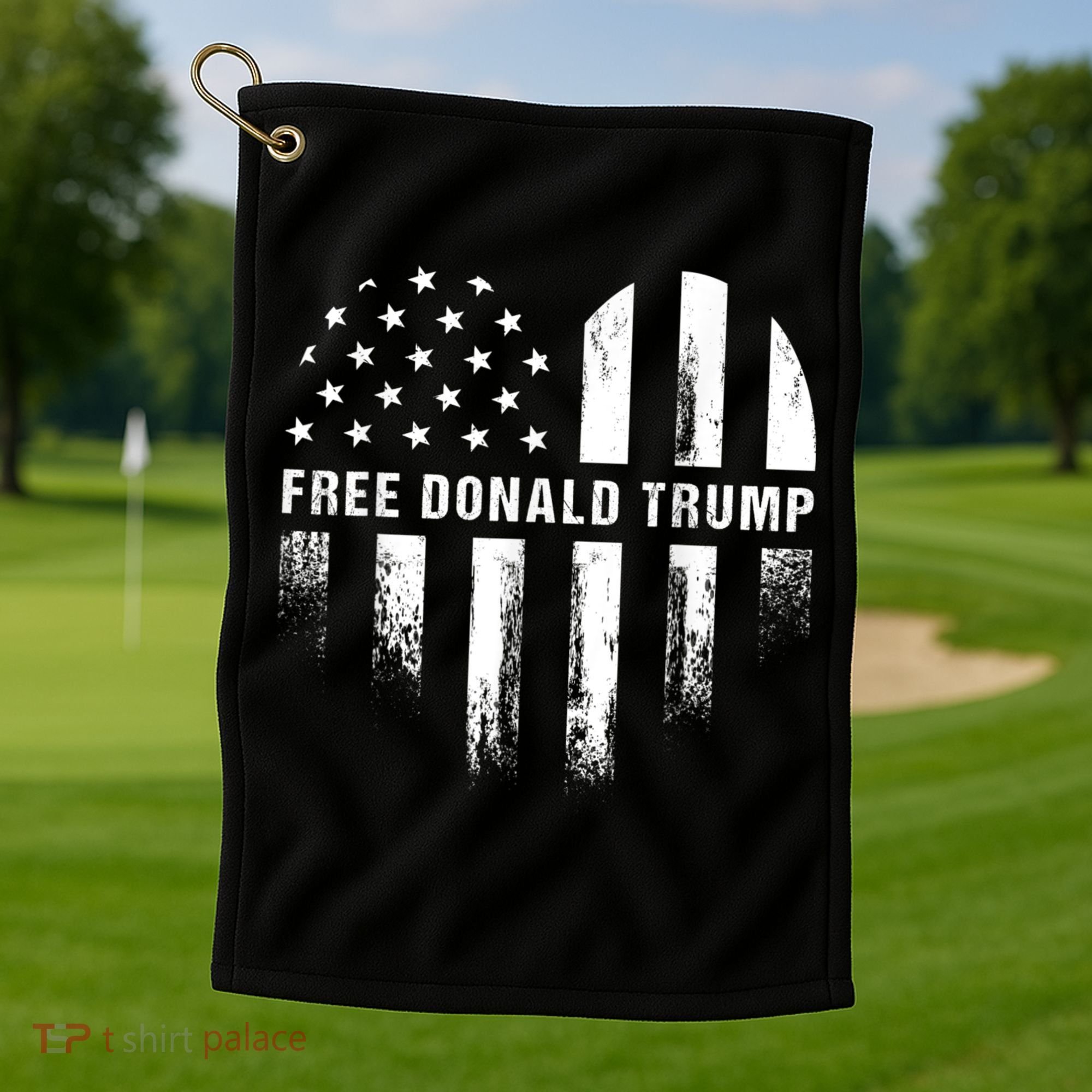 Free Donald Trump Republican Support Golf Towel